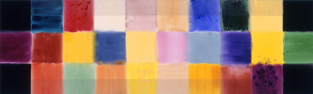 Horizontal Cross (1992), acrylic/canvas, 36" x 120"
