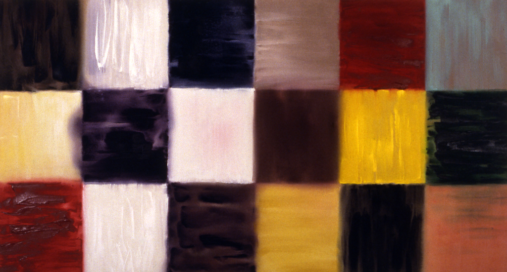 Syntax (1994), acrylic/canvas, 42" x 78"