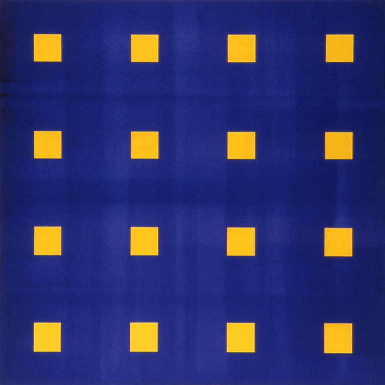 Yellow Blue Screen (2003), acrylic/canvas, 36" x 36"