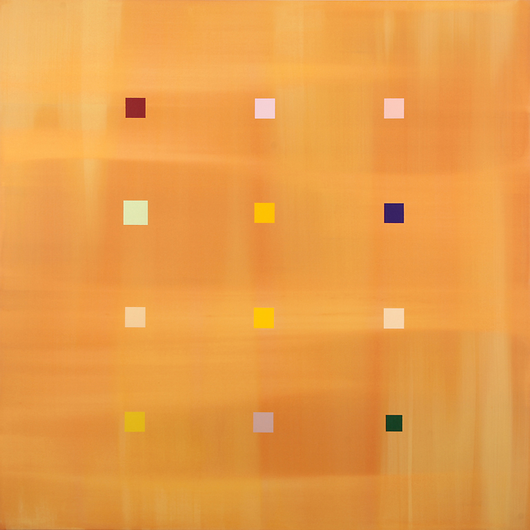 New Day Grid (2007), acrylic/canvas, 66" x 66"