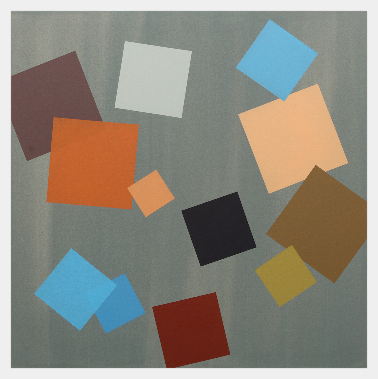 Grey Grid (2015), acrylic on canvas, 24