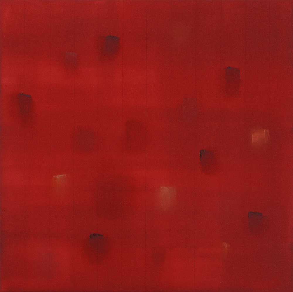 Incident (Burnt Orange) 2015, acrylic on canvas, #4 of set of 5, 24