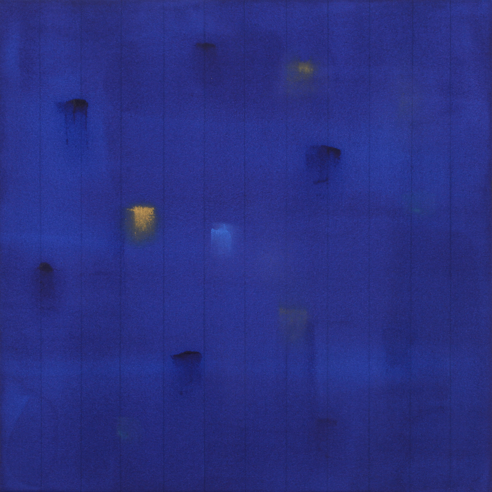 Incident (Deep Blue) 2015, acrylic on canvas, #5 of set of 5, 24
