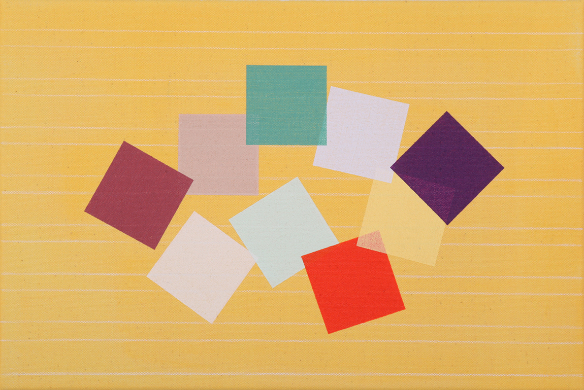 Grid Play (yellow) 2014, acrylic on canvas, 12